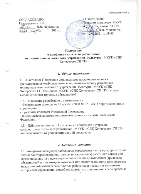 polojenie o konflikte interesov 2021 1